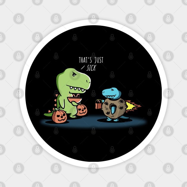 Dinosaur Trick or Treating Magnet by NerdShizzle